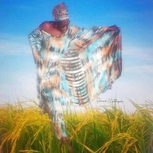 Mahogany Dress with Cut Out Cape